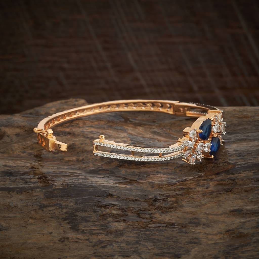 Kushal'S Fashion Jewellery Rhodium-Plated Party Zircon Kada - 180717 : 431943
