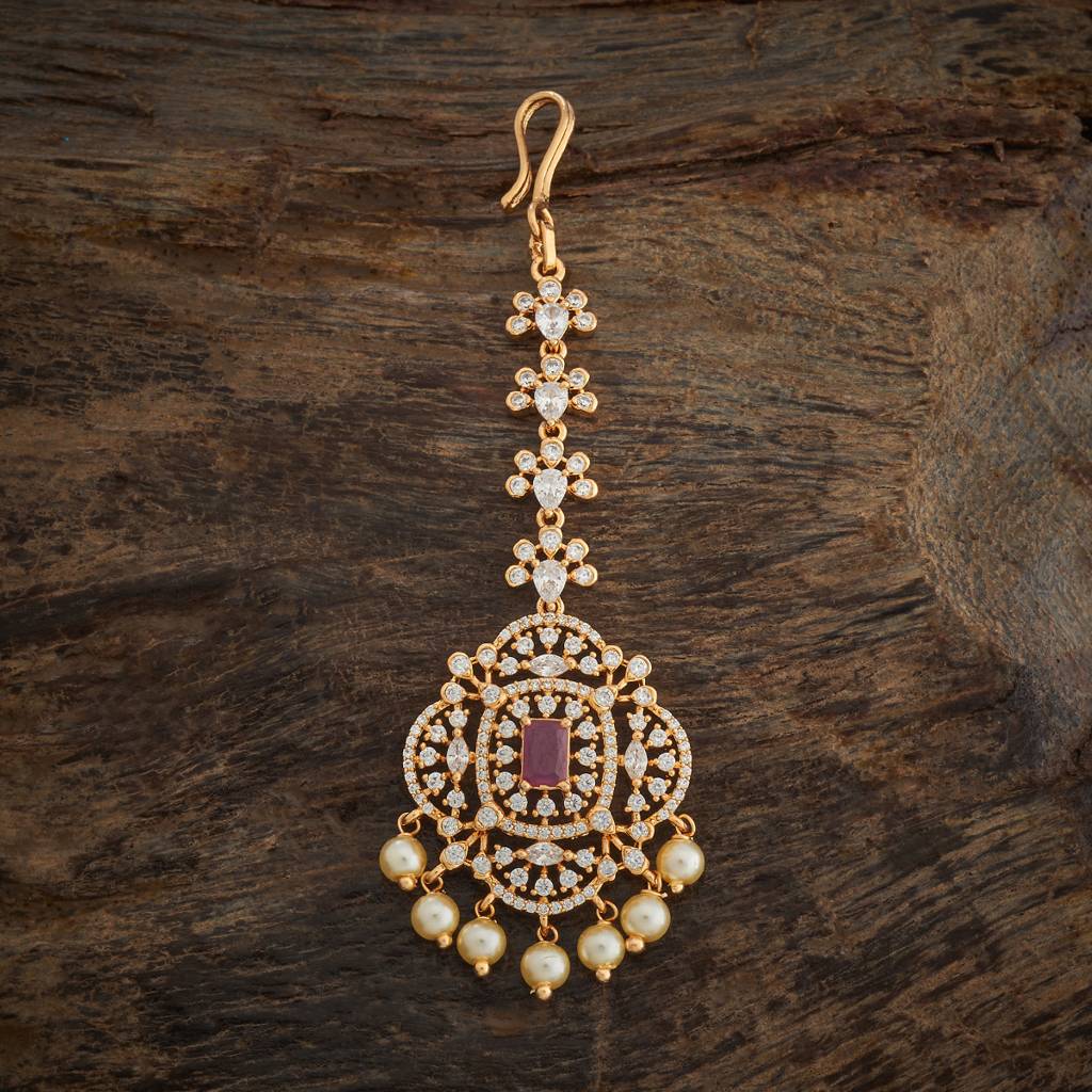 Kushal'S Fashion Jewellery Gold-Plated Party Zircon Tikka - 181252 : 433365