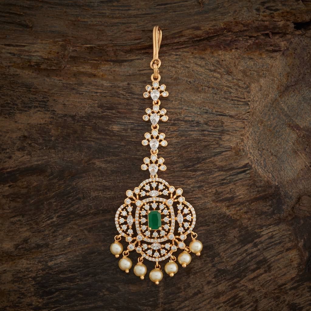 Kushal'S Fashion Jewellery Gold-Plated Party Zircon Tikka - 181252 : 433366