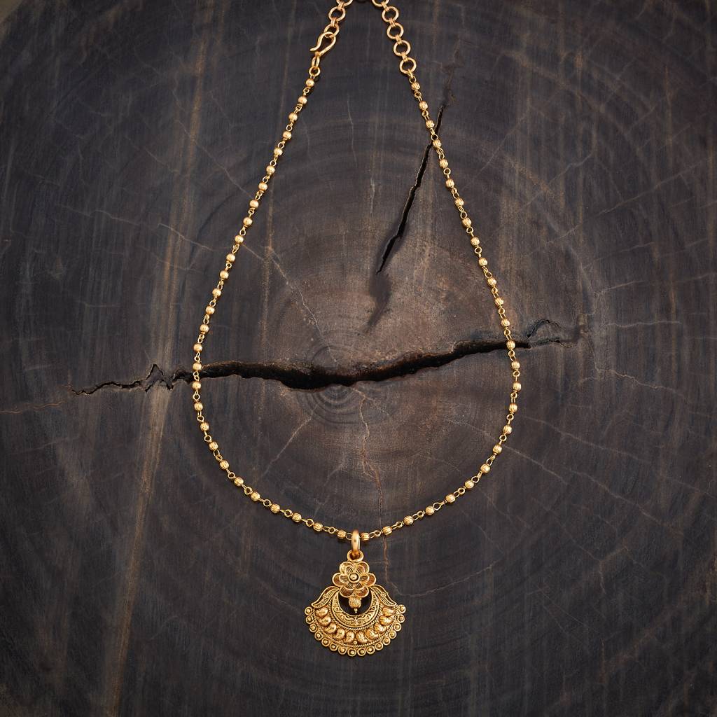 Kushal'S Fashion Jewellery Gold-Plated Ethnic Antique Necklace - 433994 : 433994