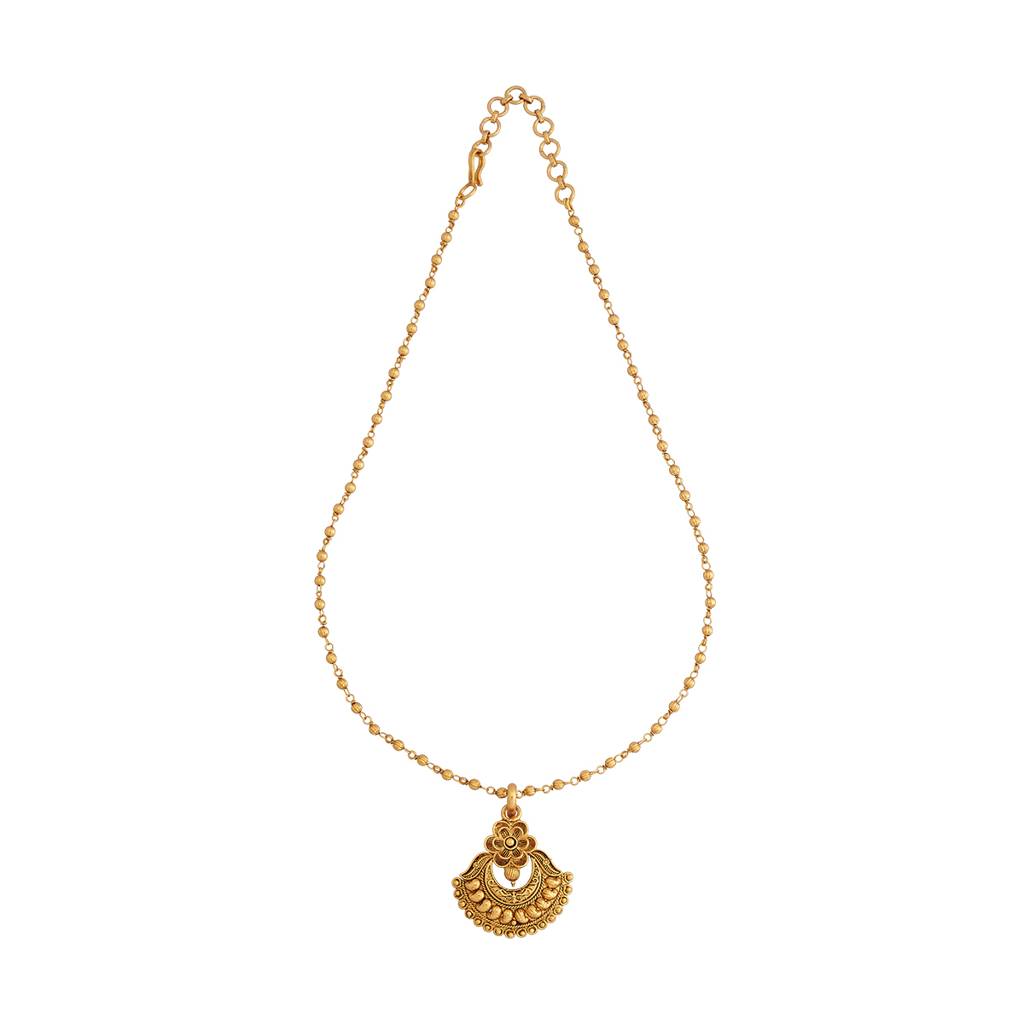 Kushal'S Fashion Jewellery Gold-Plated Ethnic Antique Necklace - 433994 : 433994