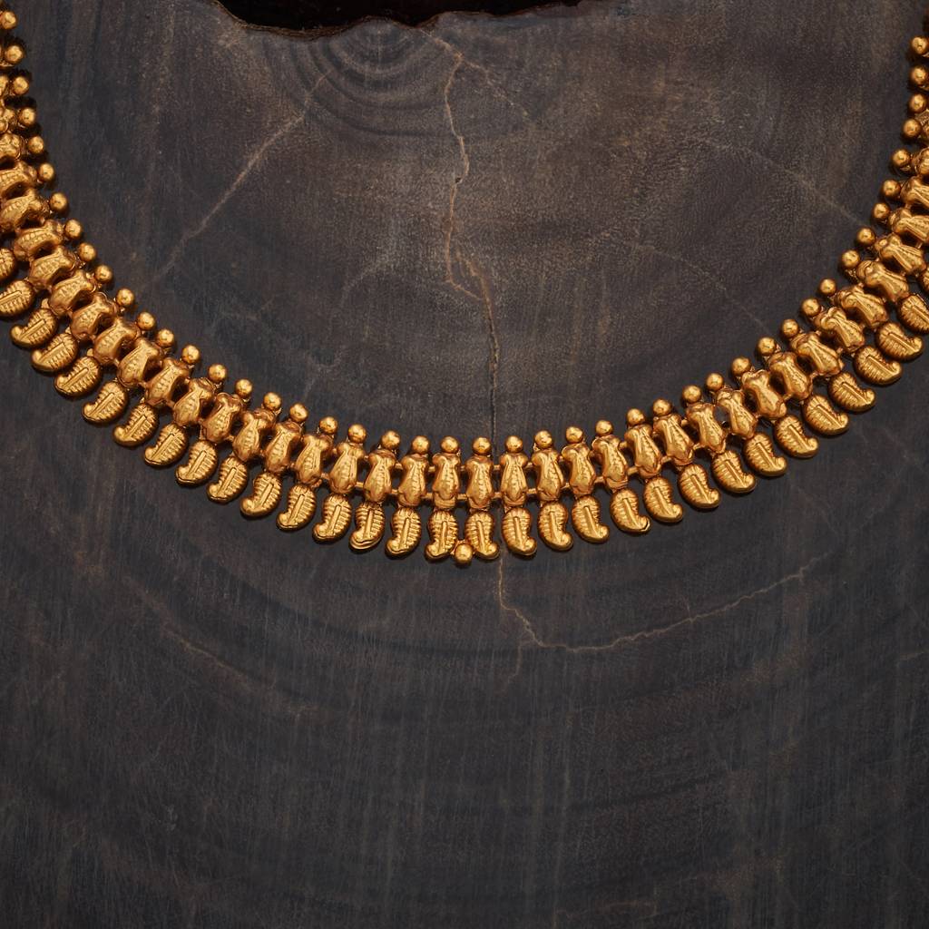 Kushal'S Fashion Jewellery Gold-Plated Ethnic Antique Necklace - 434551 : 434551