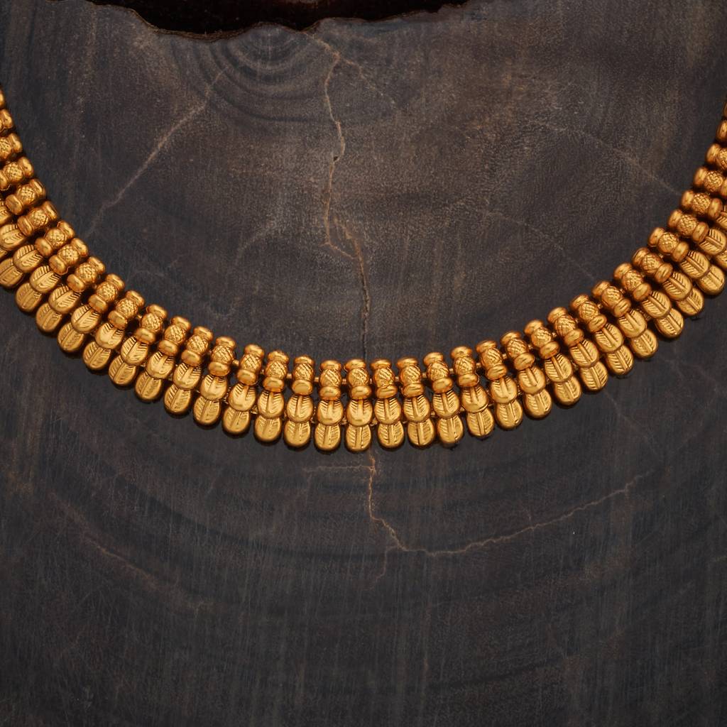 Kushal'S Fashion Jewellery Gold-Plated Ethnic Antique Necklace - 434552 : 434552