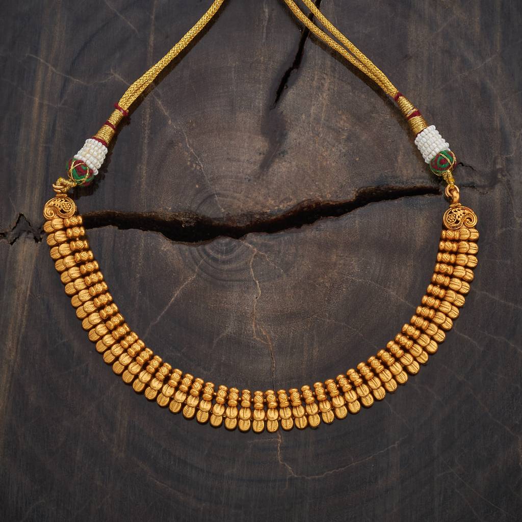 Kushal'S Fashion Jewellery Gold-Plated Ethnic Antique Necklace - 434552 : 434552