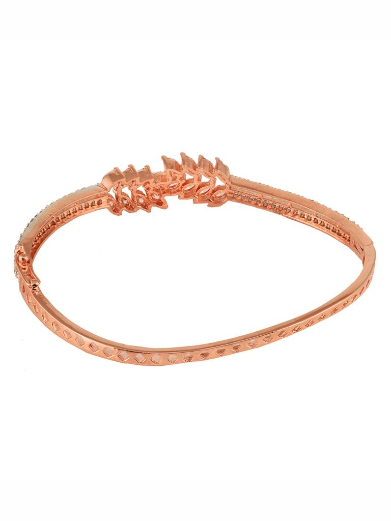Rose Gold Plated Marquis Ad Studded Kada Bracelet : SJBR1831