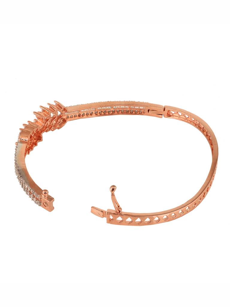 Rose Gold Plated Marquis Ad Studded Kada Bracelet : SJBR1831