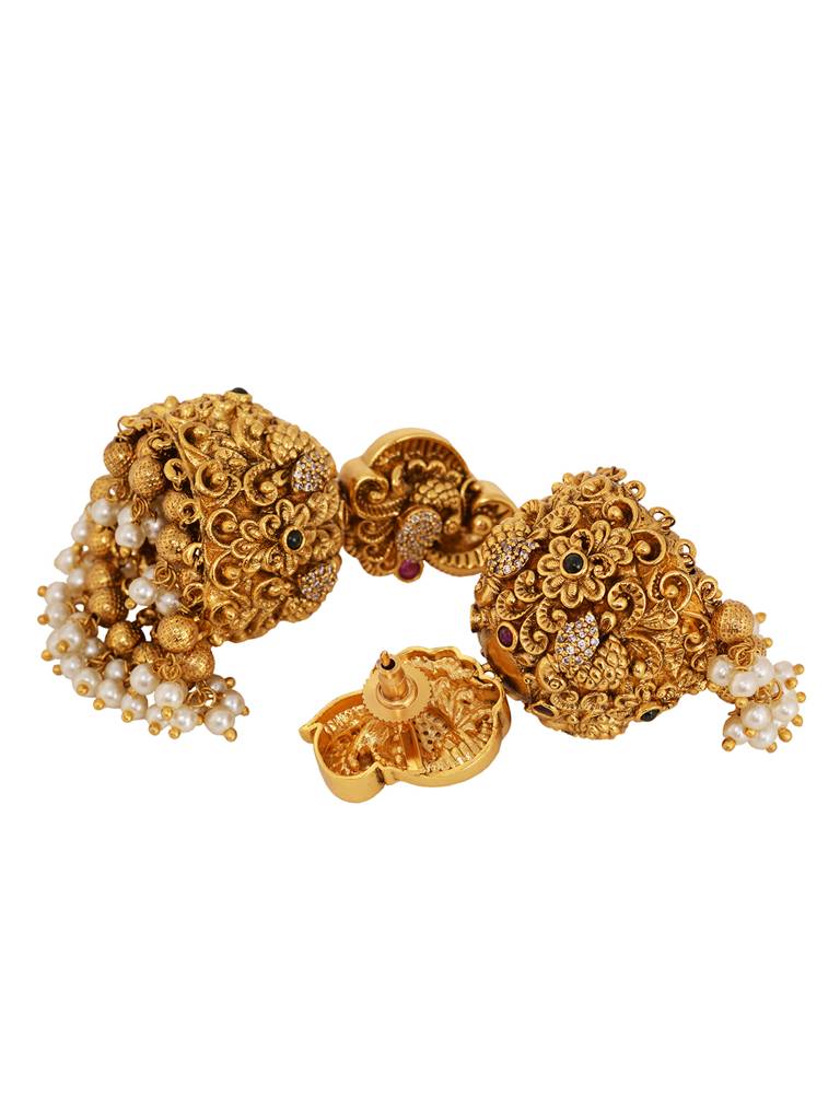 Gold Plated Stone Studded Ram Darbar Jewellery Set : SJNK1864
