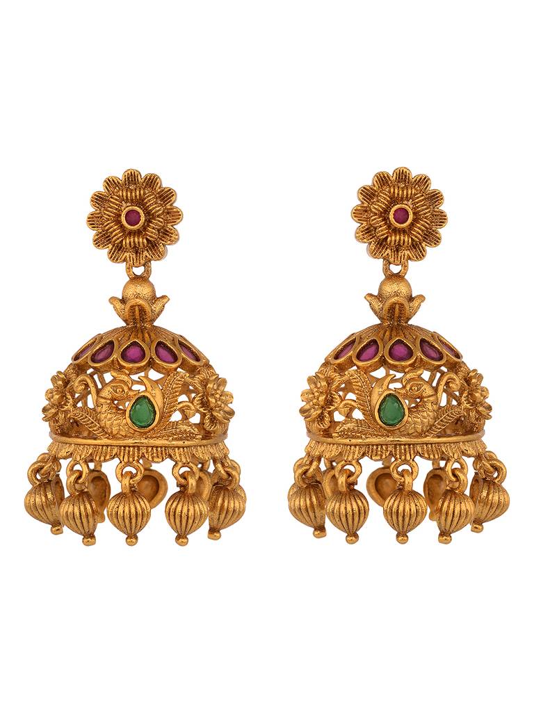 24-Ct Gold Polish Kempo Radha Krishna Jewellery Set : SJNK1866