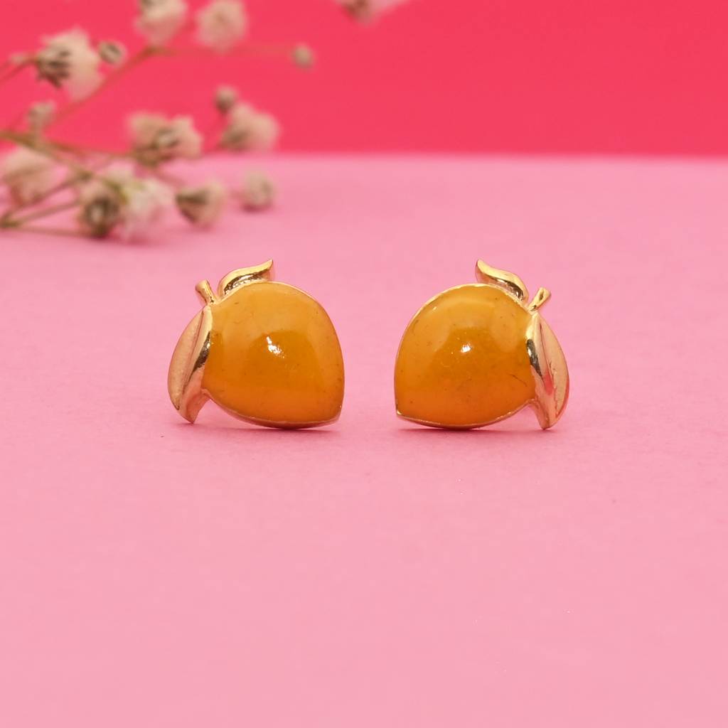 925 Pure Silver Mango Inspired Stud Earrings For Girls And Kids : TWP1307