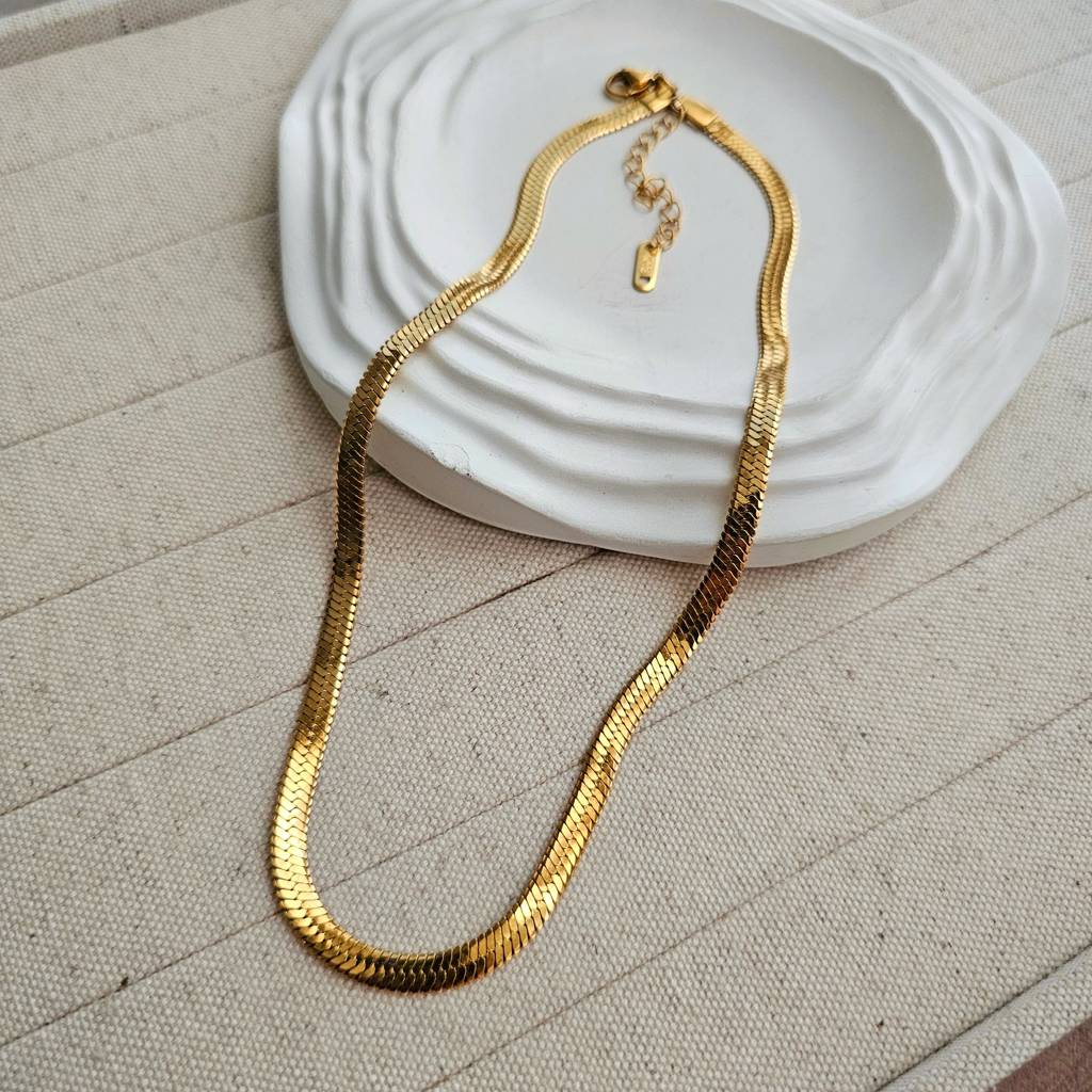 18Kt G.P Herringbone Necklace : TAA-9999904734211-NECKLACE