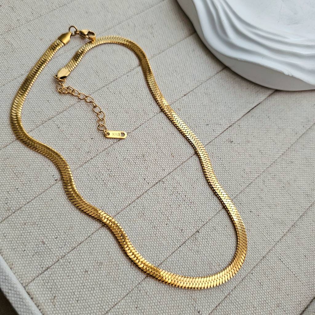 18Kt G.P Herringbone Necklace : TAA-9999904734211-NECKLACE