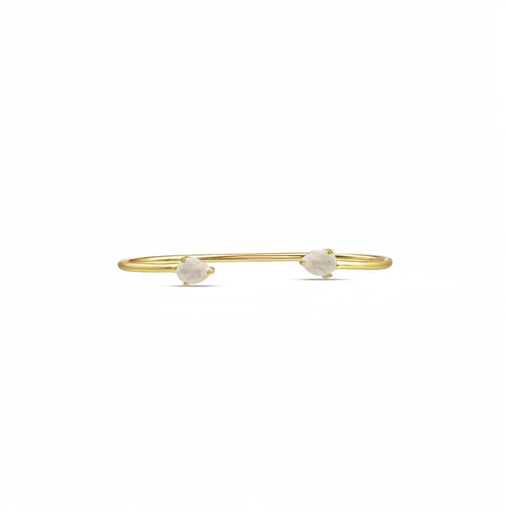Moonstone Glow Cuff Bracelet : AWB-41-B