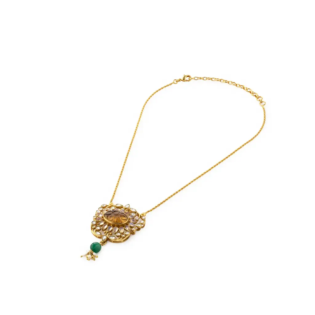 Gulmohar Mini Floralia Necklace Brown By Tribe Amrapali : 1071