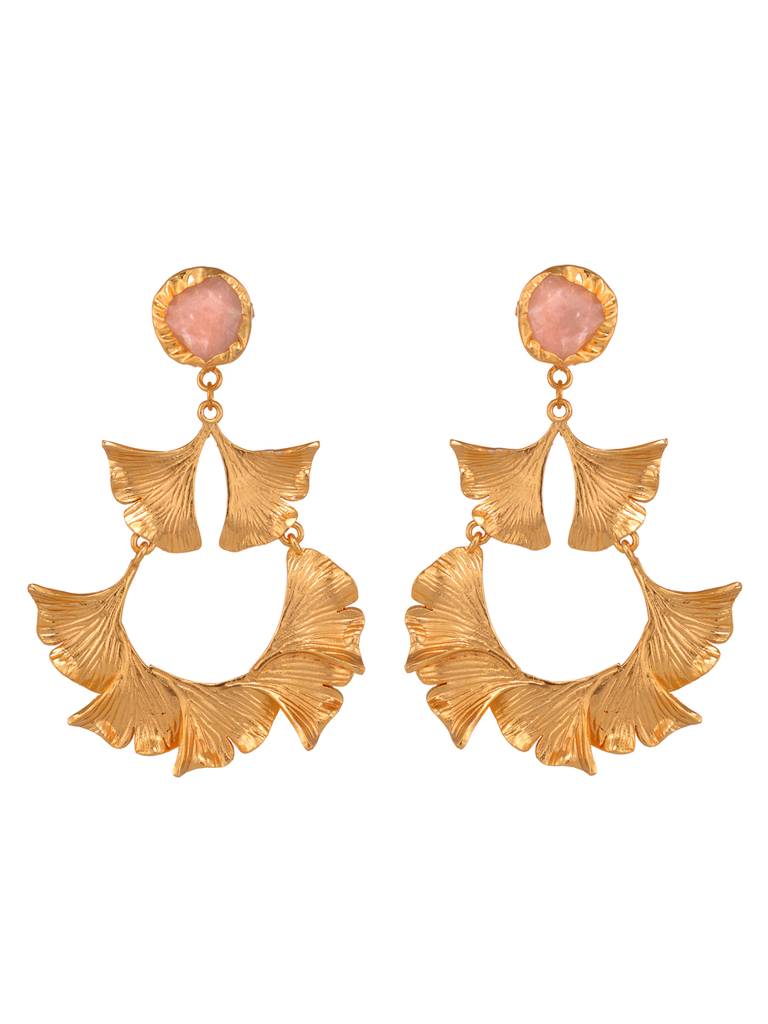 Gold Plated Quirky Handcrafted Drop Earrings : SJER1911