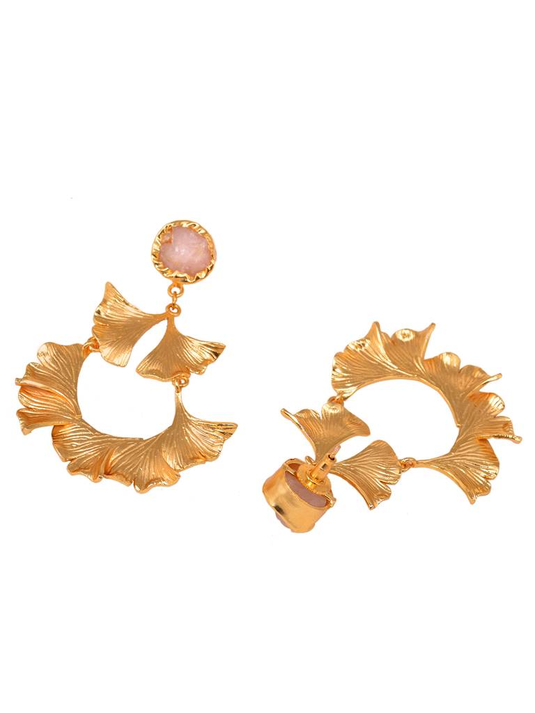 Gold Plated Quirky Handcrafted Drop Earrings : SJER1911