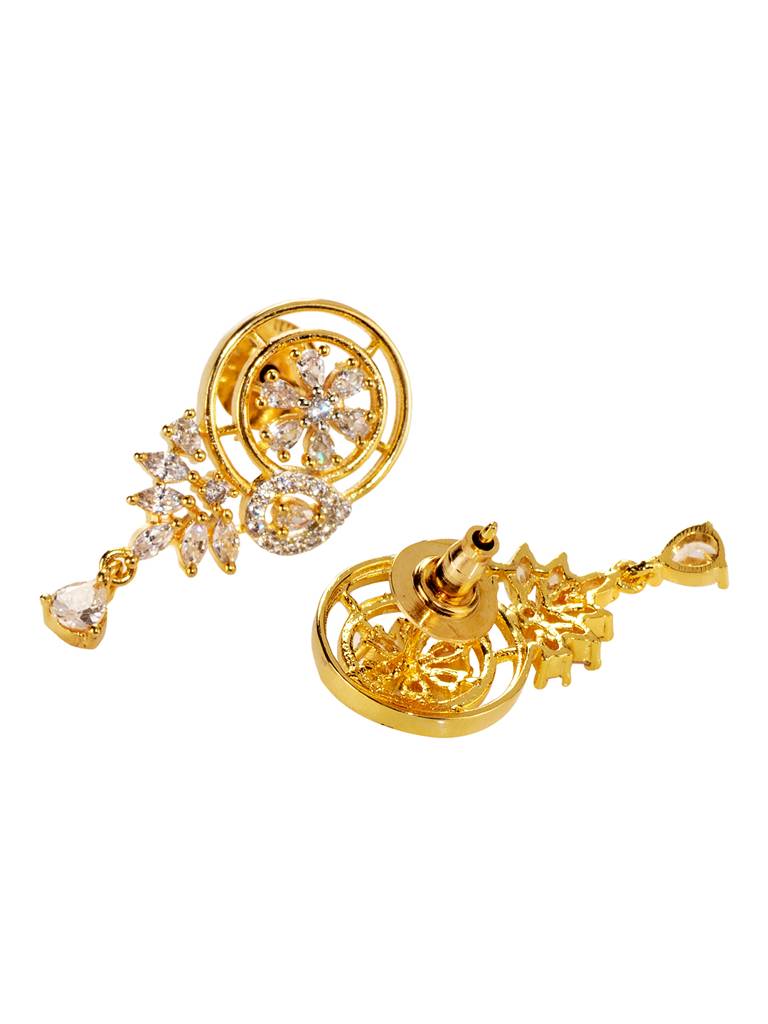 Gold Toned Ad Filgree Locket Jewellery Set : SJLK1926