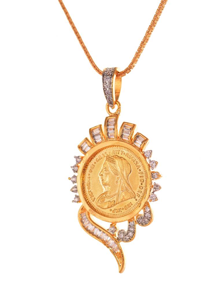 Gold Plated Ad Ginni Designer Locket Jewellery Set : SJLK1931