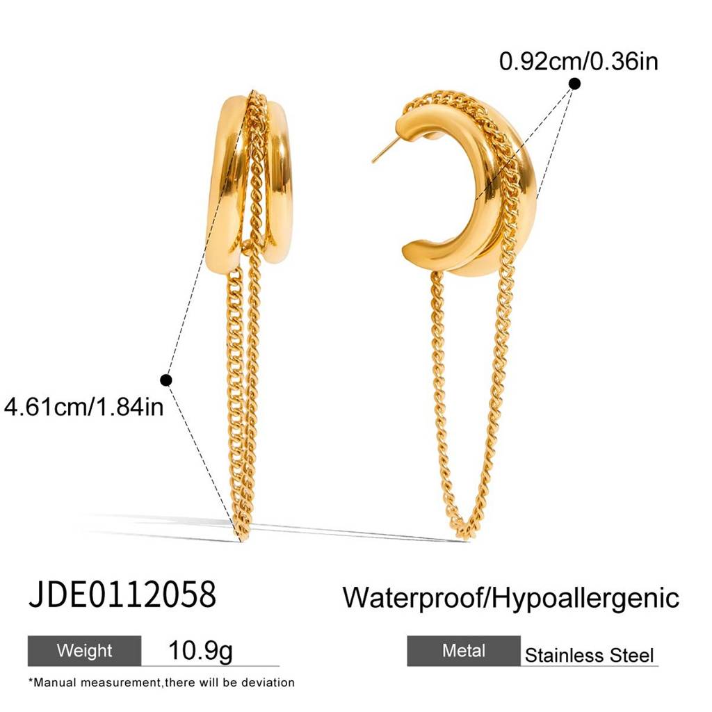 Dual Tone Ear Studs : NH11134704