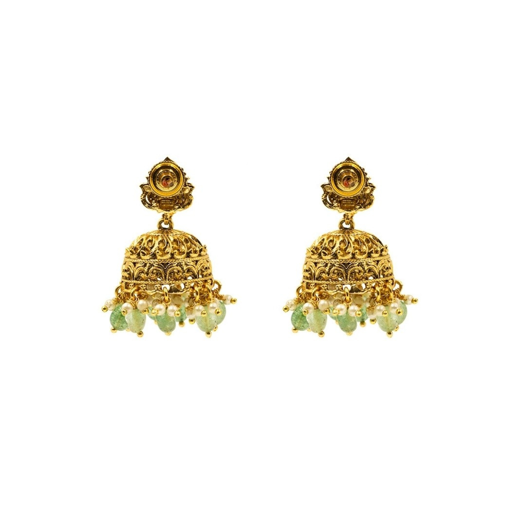 Kasturi Necklace Set  – 1 Gram Gold Plated Double-Strand Necklace : J-75