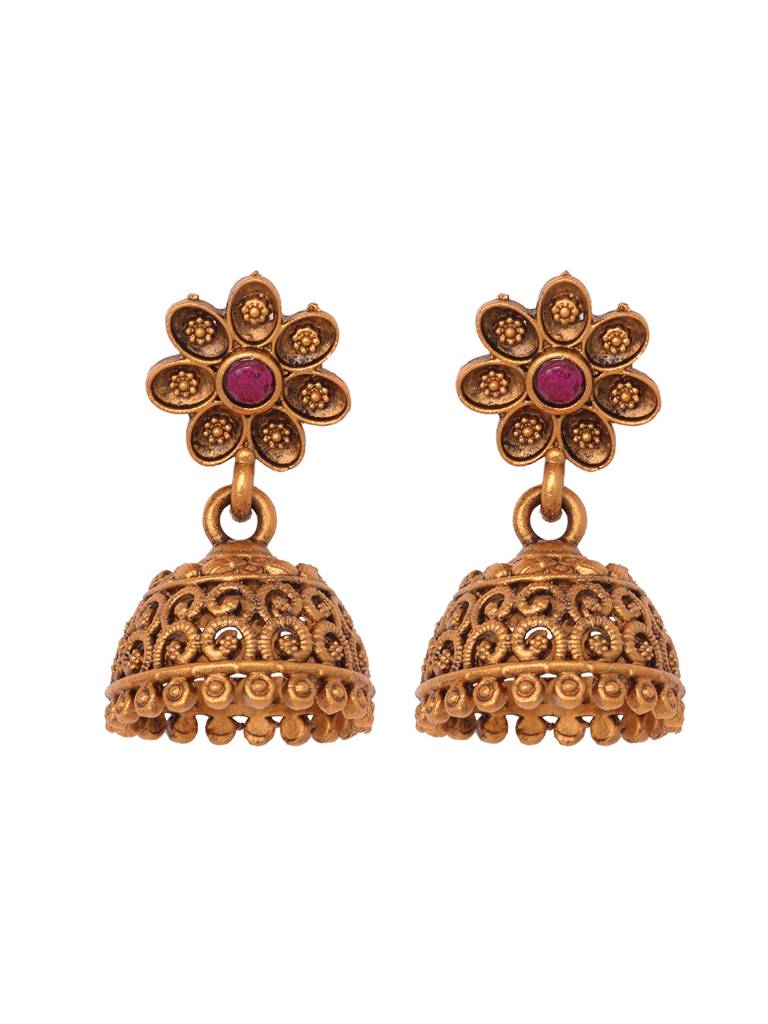 Gold Plated Goddess Lakshmi Filigree Temple  Jewellry  Set : SJNK1961