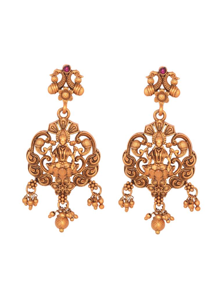 Gold Plated Lakshmiji Filigree Antique  Necklace  Jewellery Set : SJNK1963