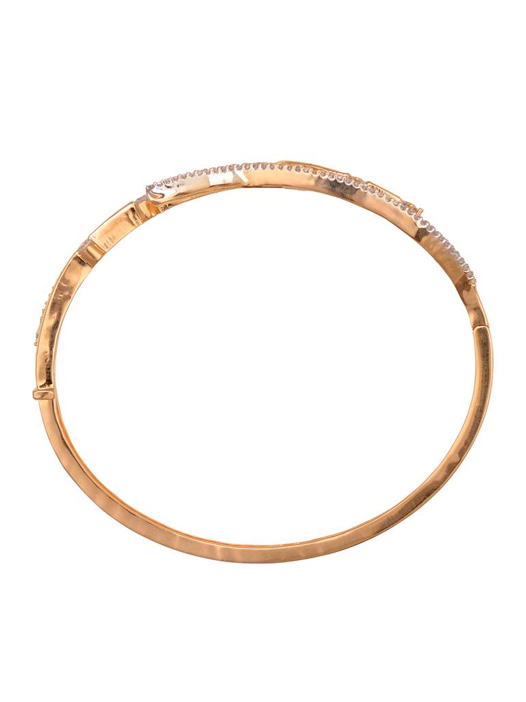 Gold Plated Ad Studded Statement Bracelet : SJBR1968