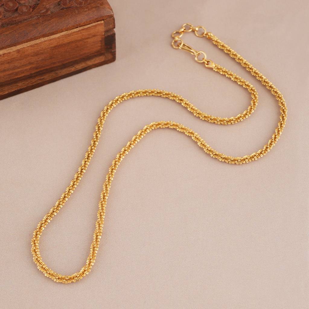 Plain Antique Gold Intricate Chain : SJ376