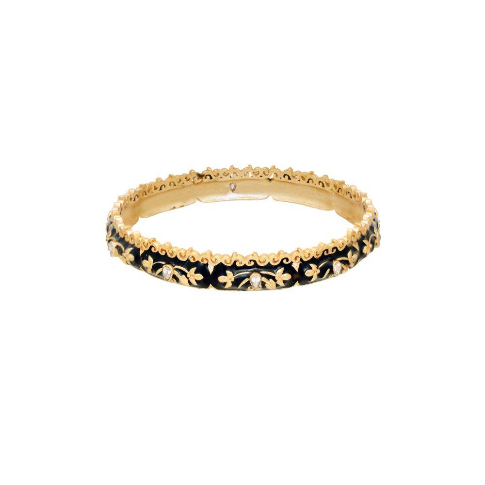 Baroque Enamel & Filigree Bangle