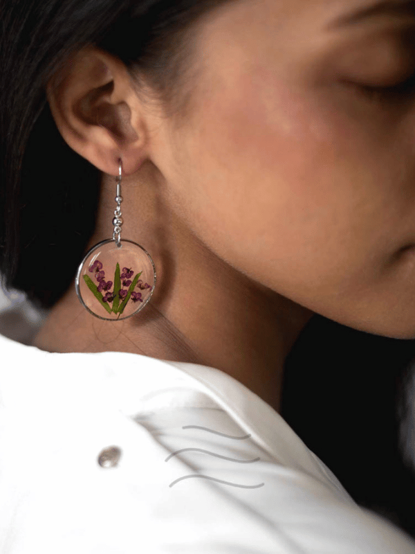 Spell Of Purple Earrings : LA-FF-SA-E-01