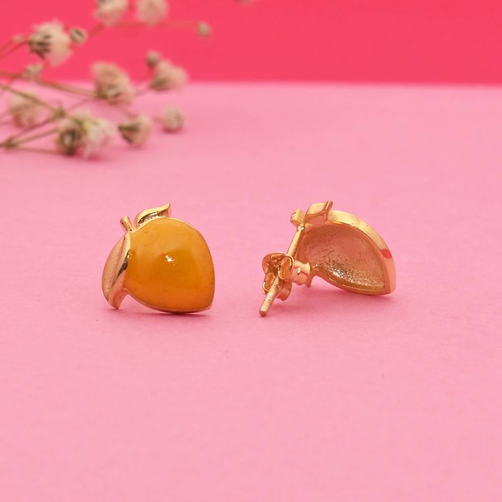 925 Pure Silver Mango Inspired Stud Earrings For Girls And Kids : TWP1307