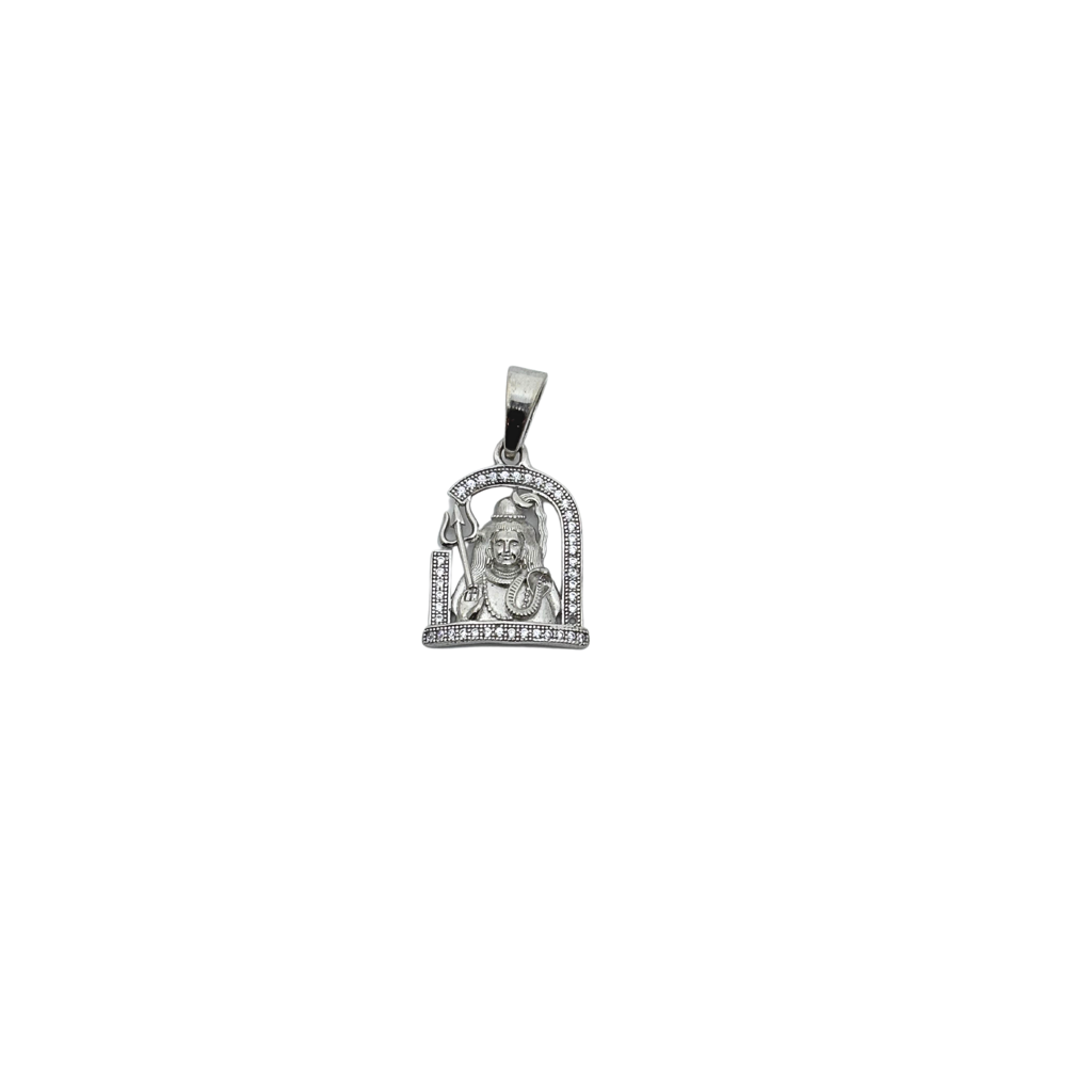 Silver Shiv Ji Pendant With Chain : SS037