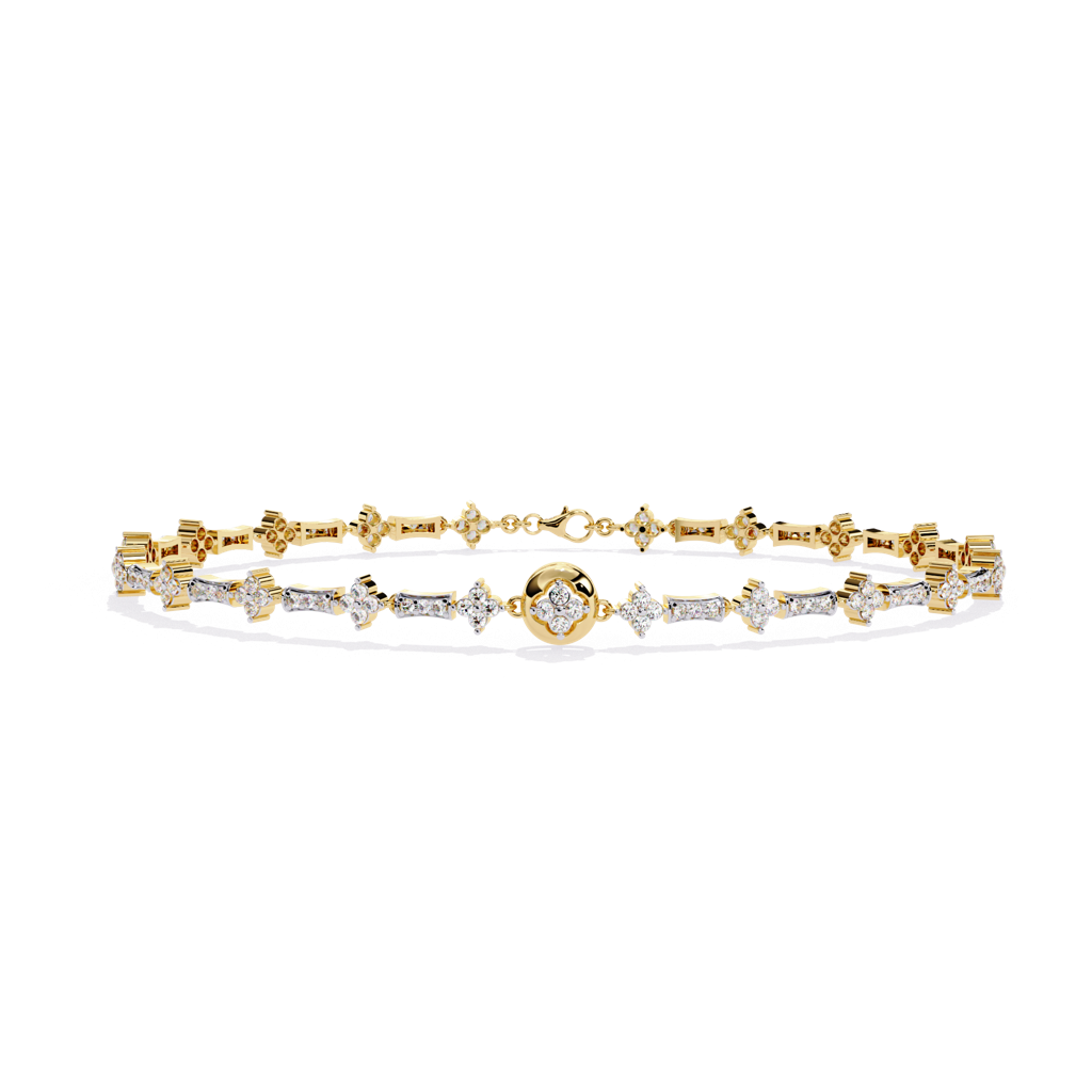 0.82Ct Round Lab Grown Diamond Tennis Bracelet : ZY-001