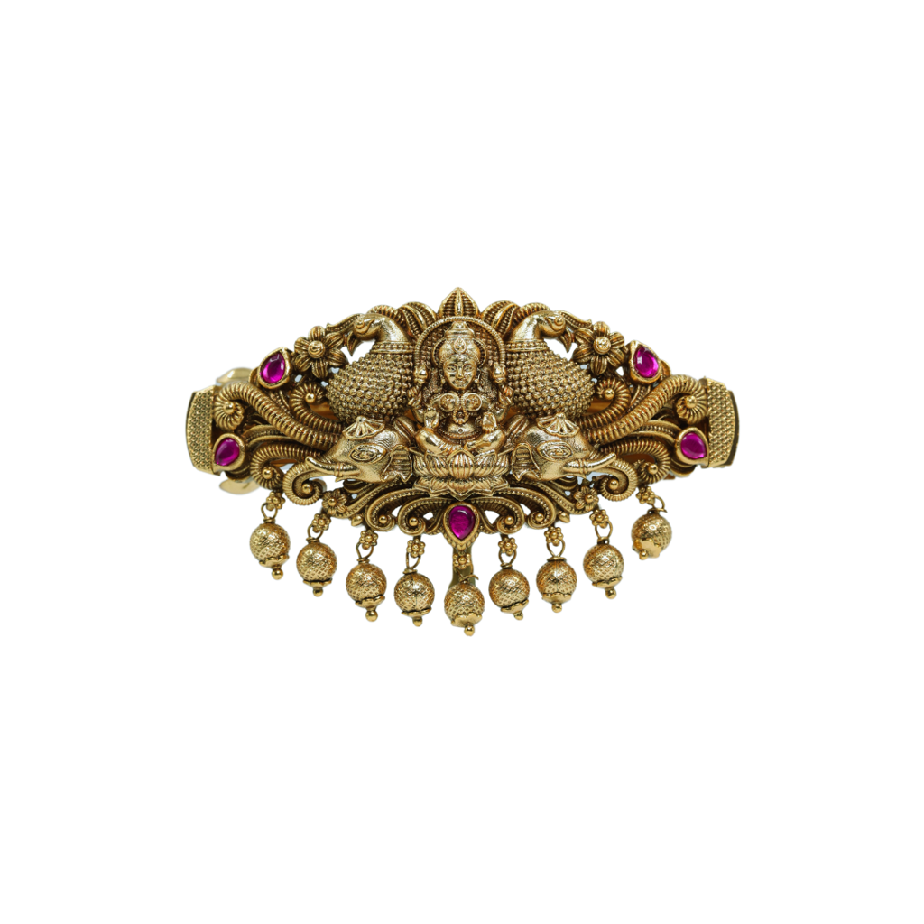 Heritage Motif Temple Jewellery Hair Clip | Premium Antique Finish : J-97