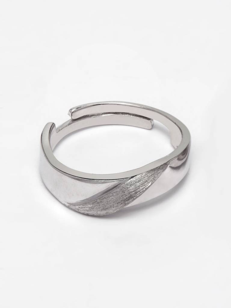 Pure 925 Sterling Silver Wave Adjustable Ring Gift For Women And Girls : CSCPLR5_F