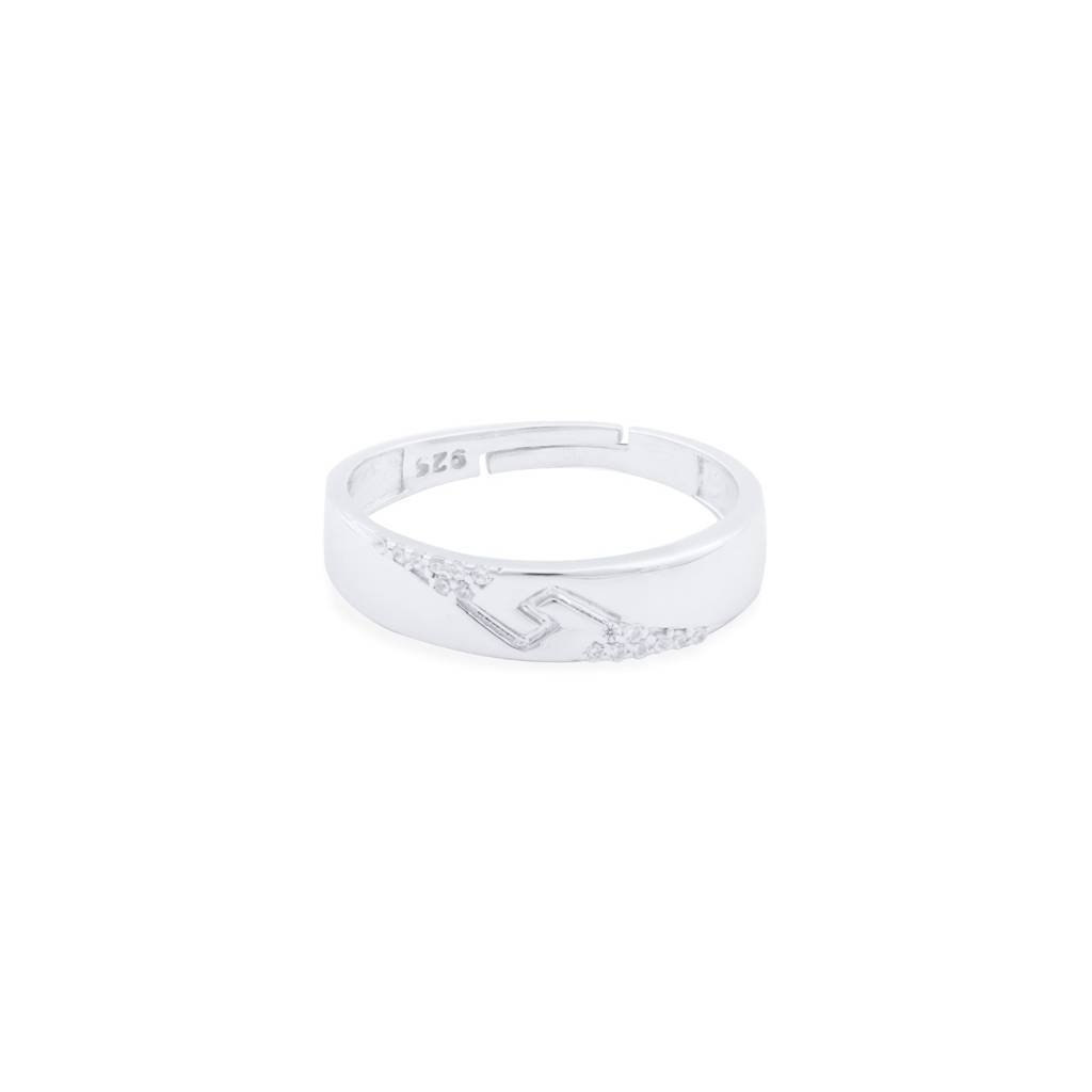 Silver Vintage Women'S Band Ring : ZLCPLR-1005WW
