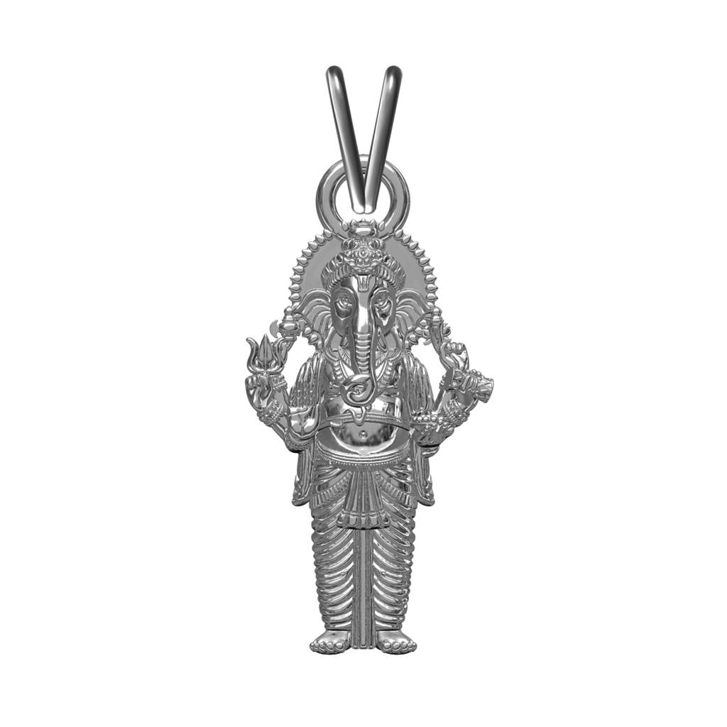 Silver Lord Ganesha Pendant : ZLGDP-1010