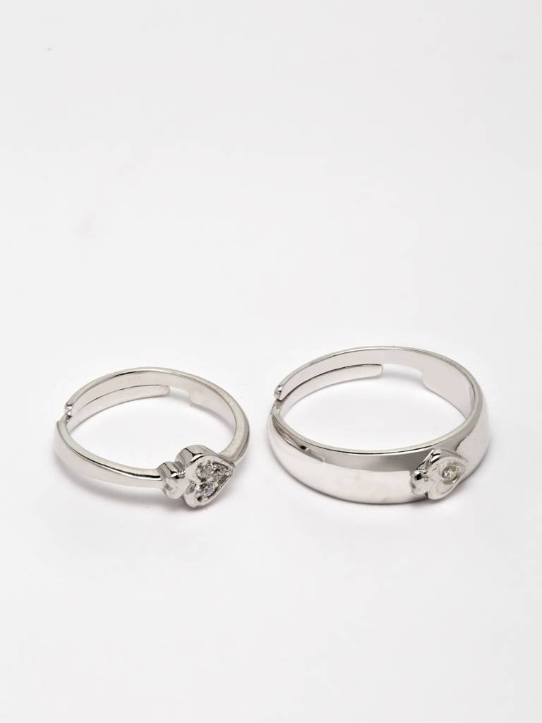 Pure 925 Sterling Silver Spade Adjustable Couple Band For Men And Women : CSCPLR11_MF