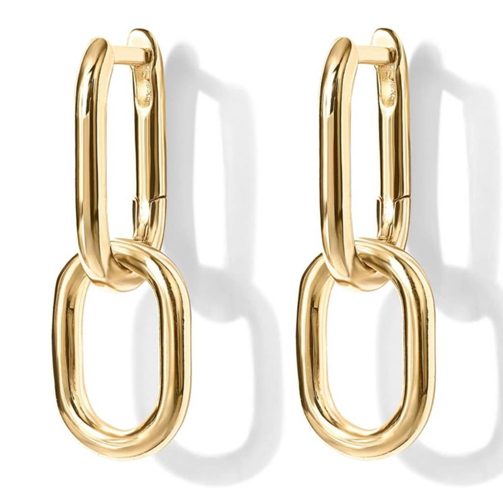 14K Gold Plated Drop Earrings | Lightweight Daily Wear Earrings : AXY1124E1001