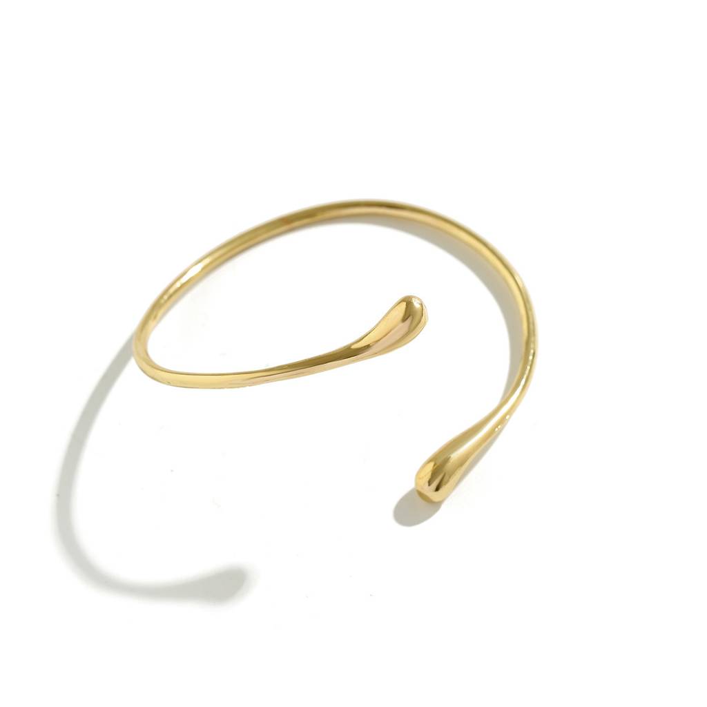 Gold/Silver Plated Anti-Tarnish Adjustable Boho Upper Open Arm Cuff Bracelet For Women : ADN0525B285G