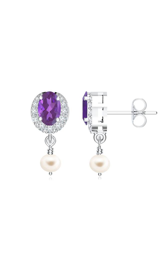 Kicky And Perky 925 Sterling Silver Amethyst Stud Earring For Women : SILDWE028