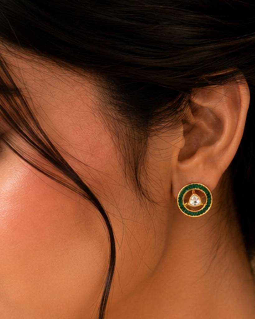 Convertible Kundan Stud Earrings For Women | Wear As Studs Or Statement Earrings : sm44
