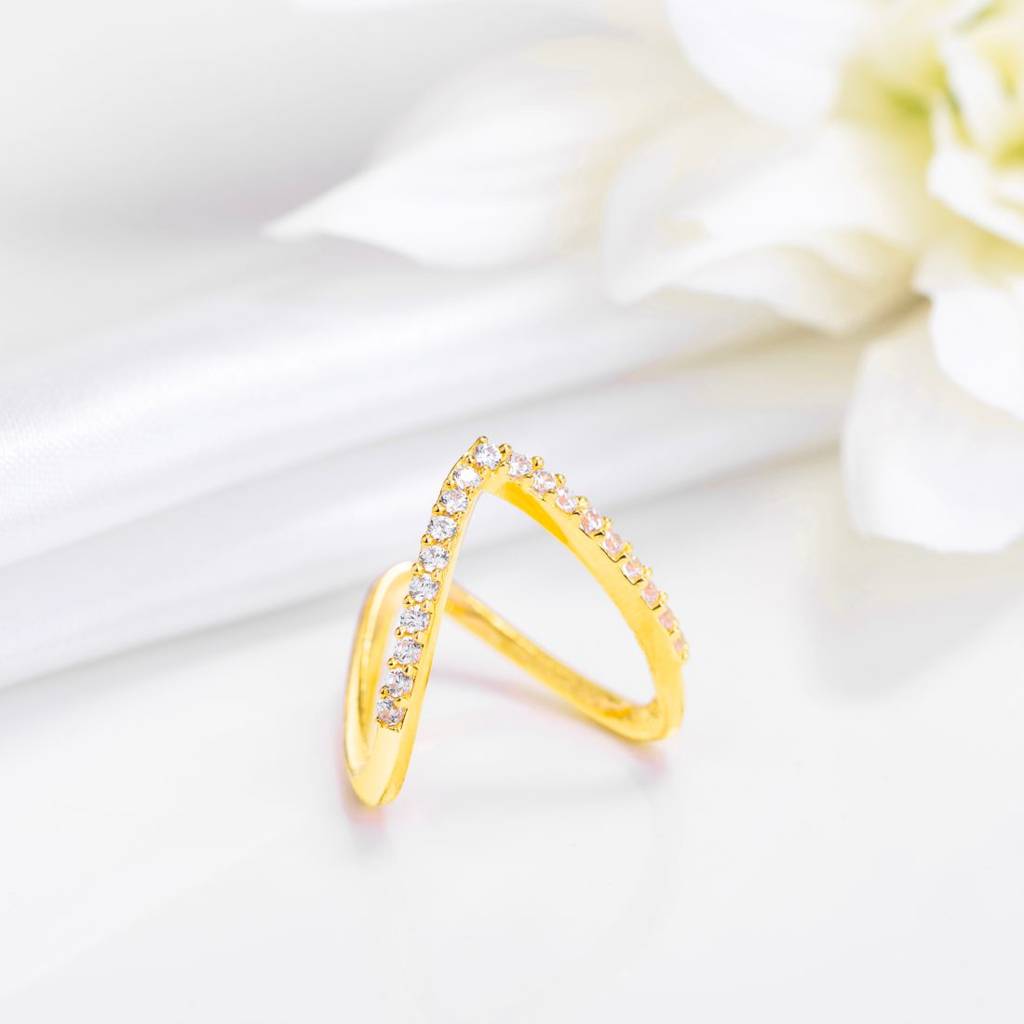 Royal Crown Gold Plated 925 Sterling Silver Women'S Vanki Ring : RNG-40323-G