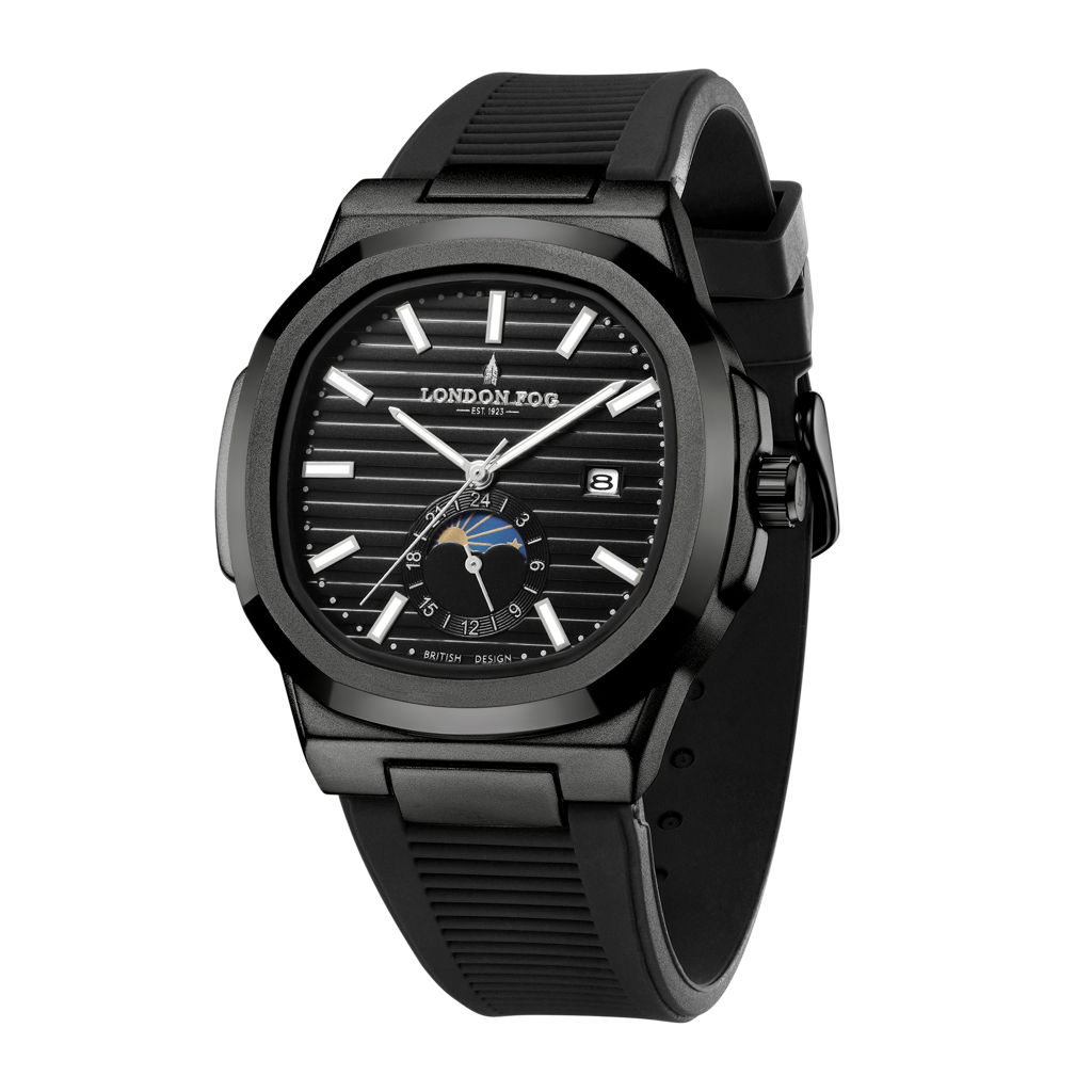Greenwich Collection Analog Quartz Watch For Men With Textured Cushion-Shaped Dial, Date Display, 24-Hour Day-Ni : LFM10018-01