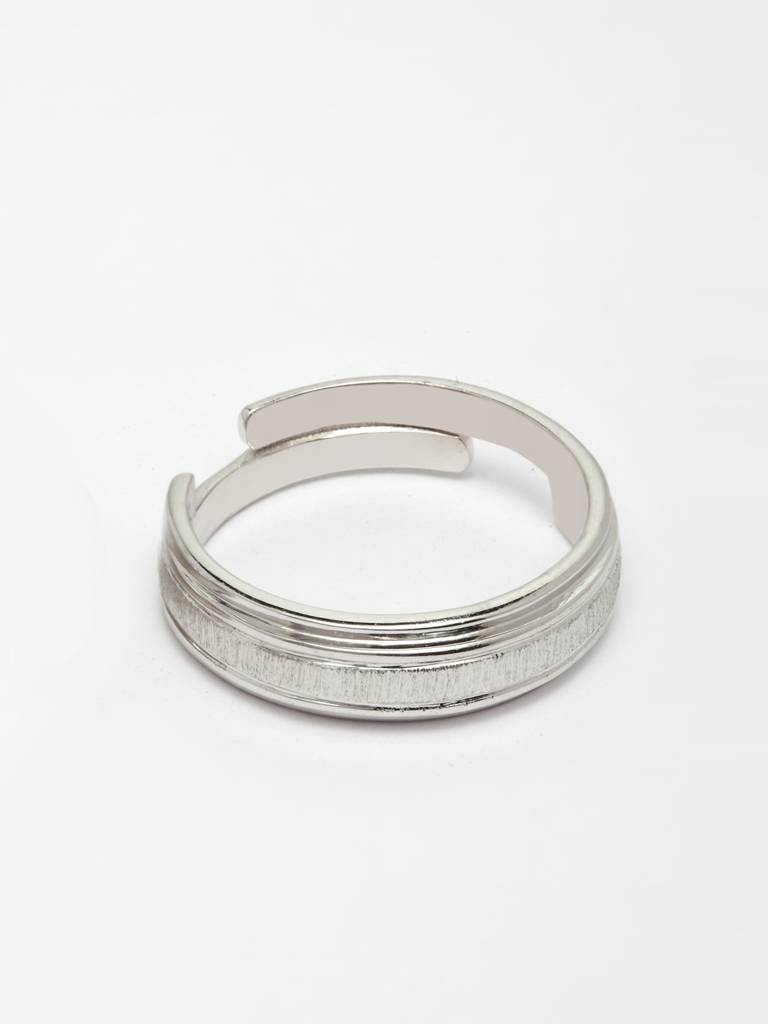 Pure 925 Sterling Silver Eternity Adjustable Ring Gift For Men And Boys : CSCPLR6_M
