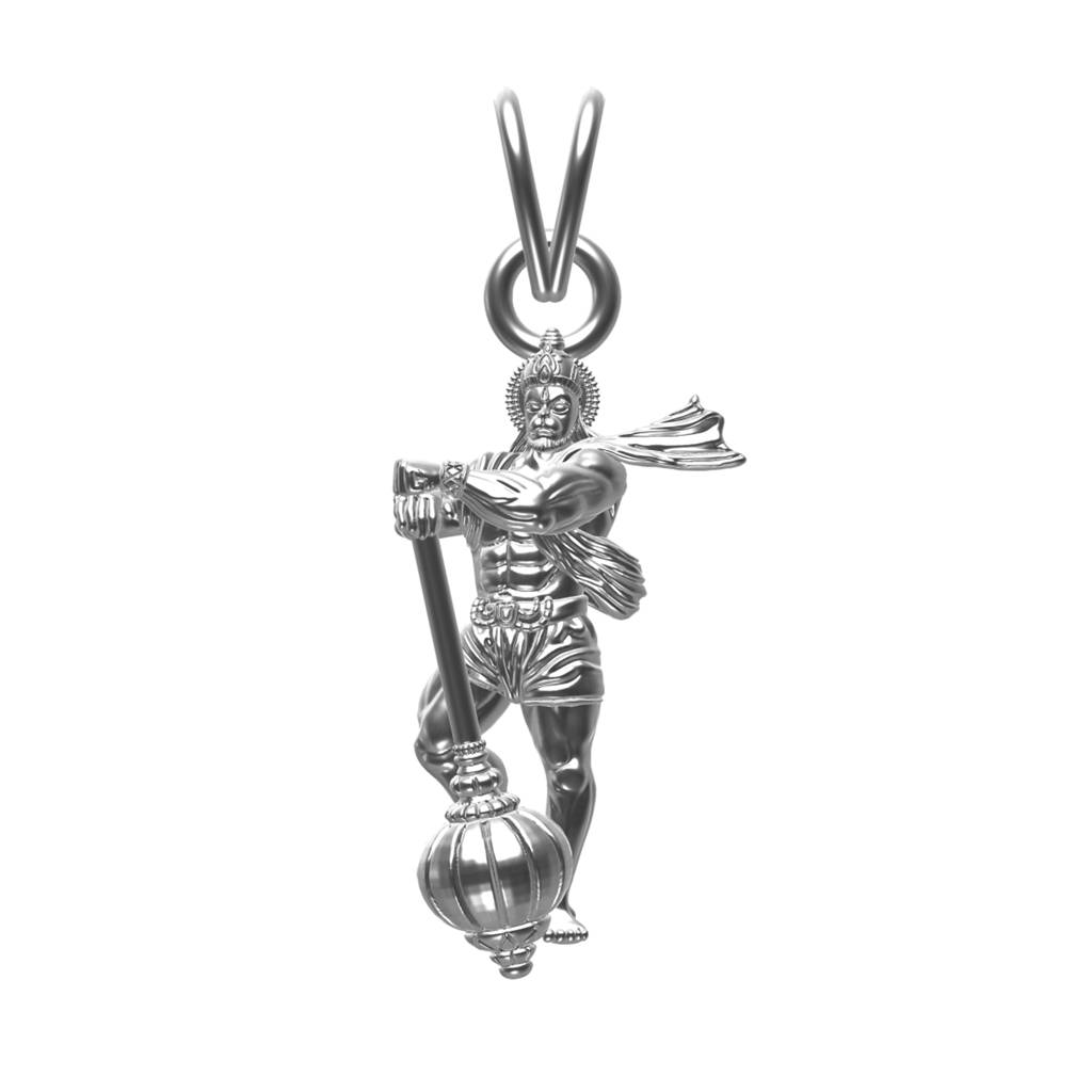 Silver Lord Bajrang Bali Pendant : ZLGDP-1005