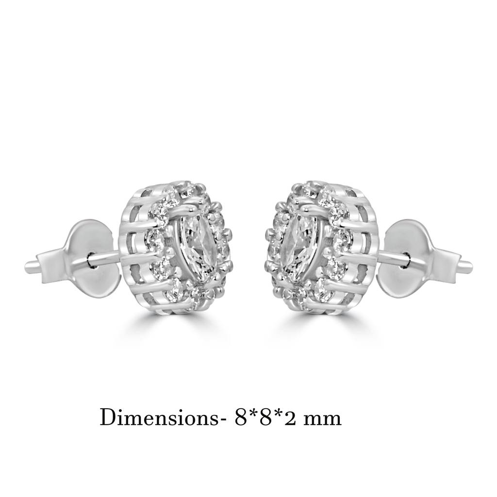 925 Pure Silver Stud Earrings : TWP1203