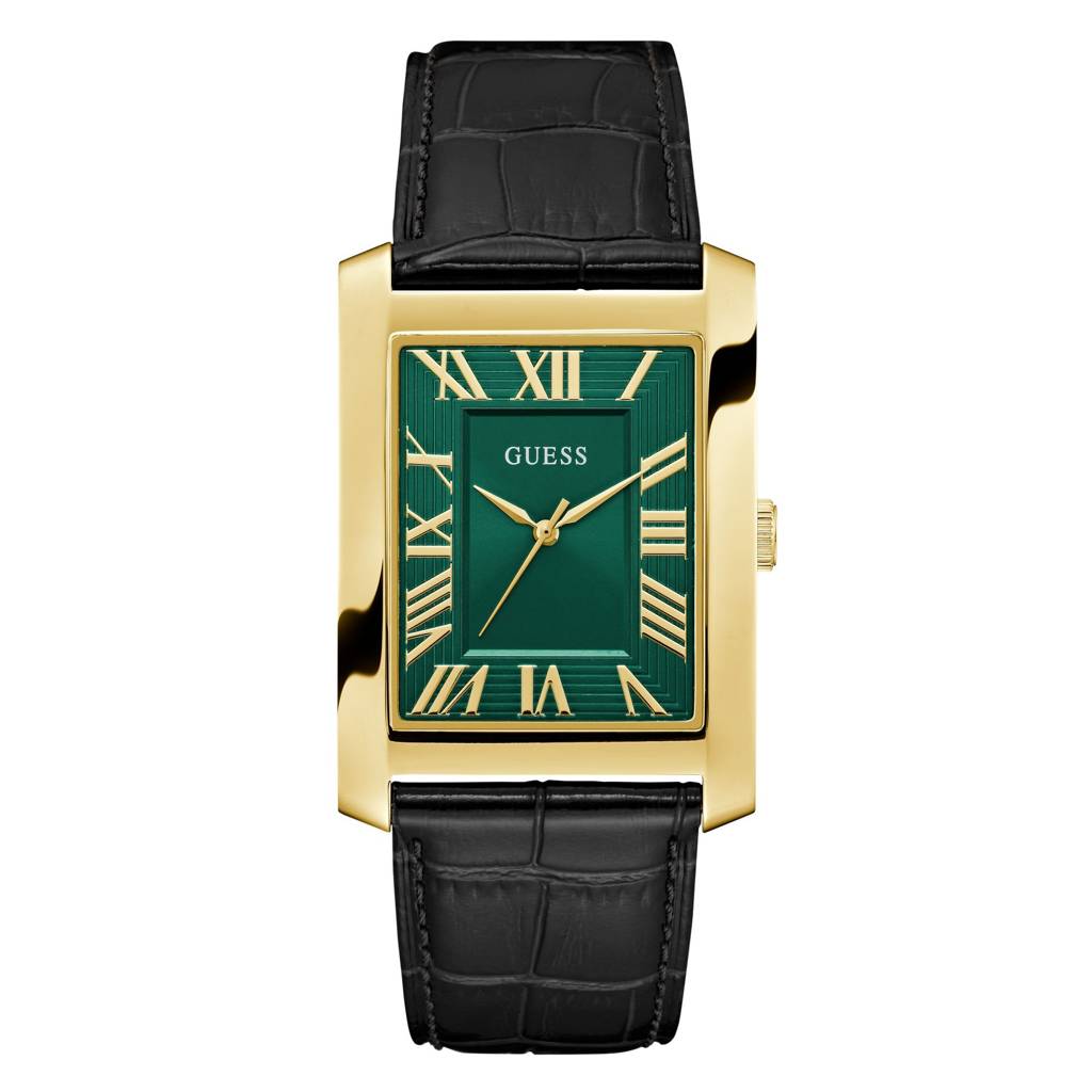 Guess Rectangle 34Mm Green Dial Analog Men Watch - Gw1003G3 | Guess ...