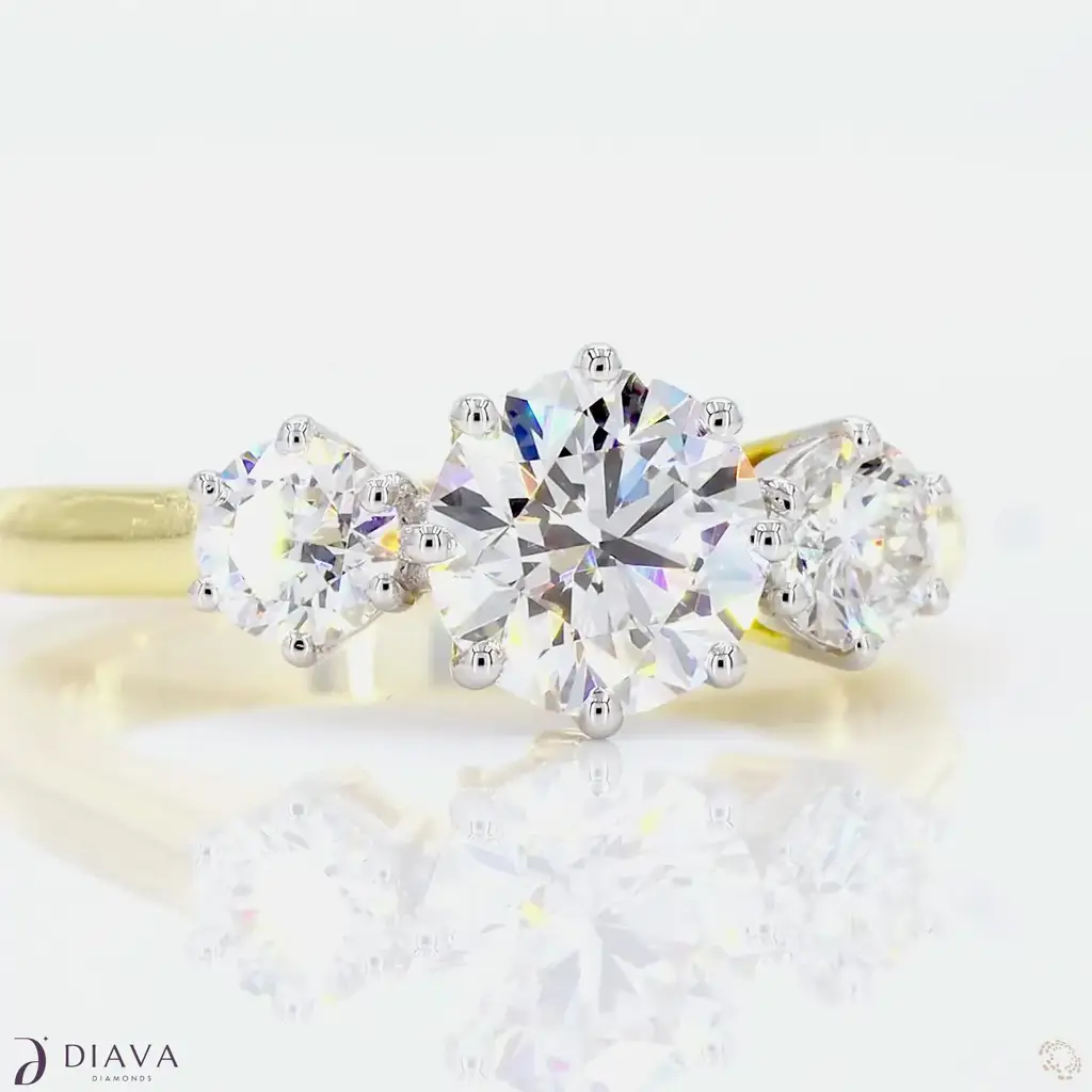 3-Stone Round Solitaire Ring : 3-StoneRoundSolitaireRing