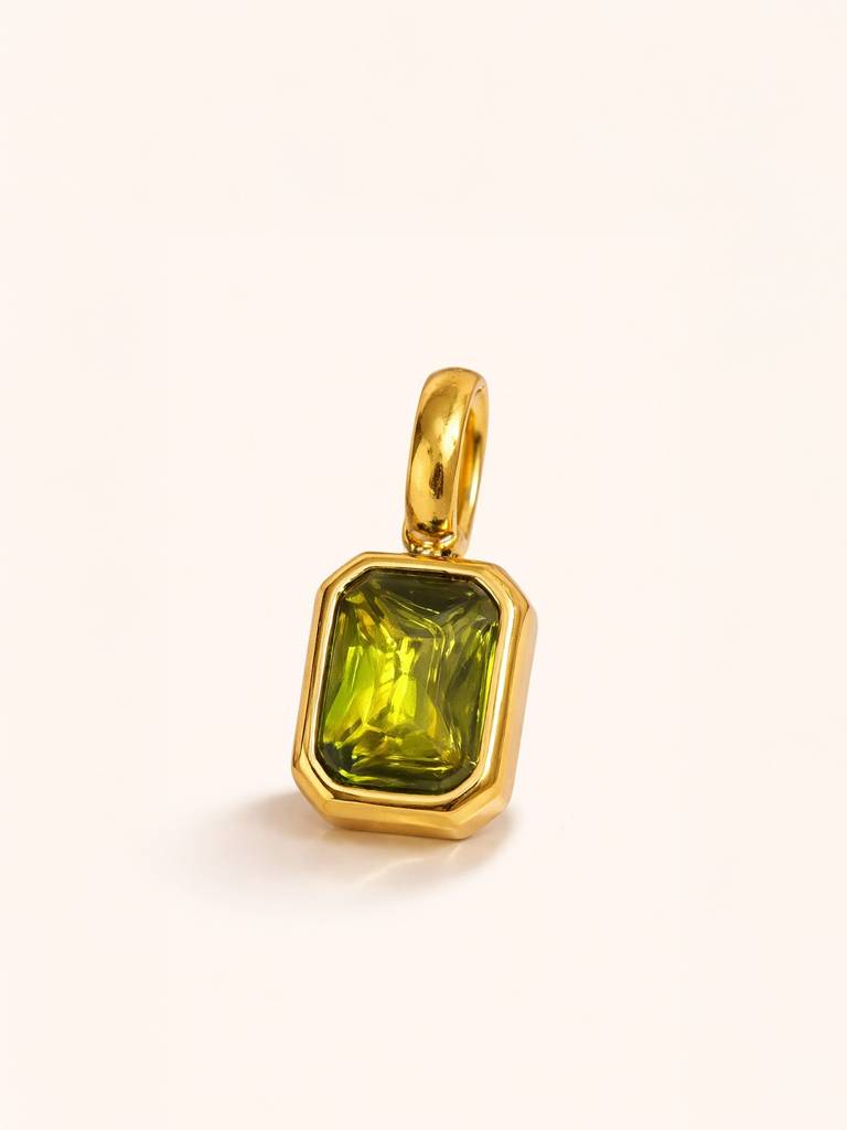 18K Gold-Plated Stone Pendant : 1009813