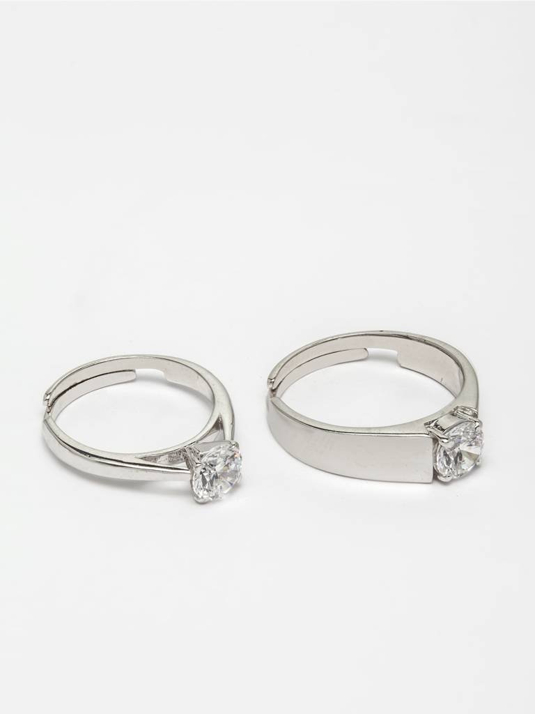 Pure 925 Sterling Silver Luca Adjustable Couple Band For Men And Women : CSCPLR2_MF
